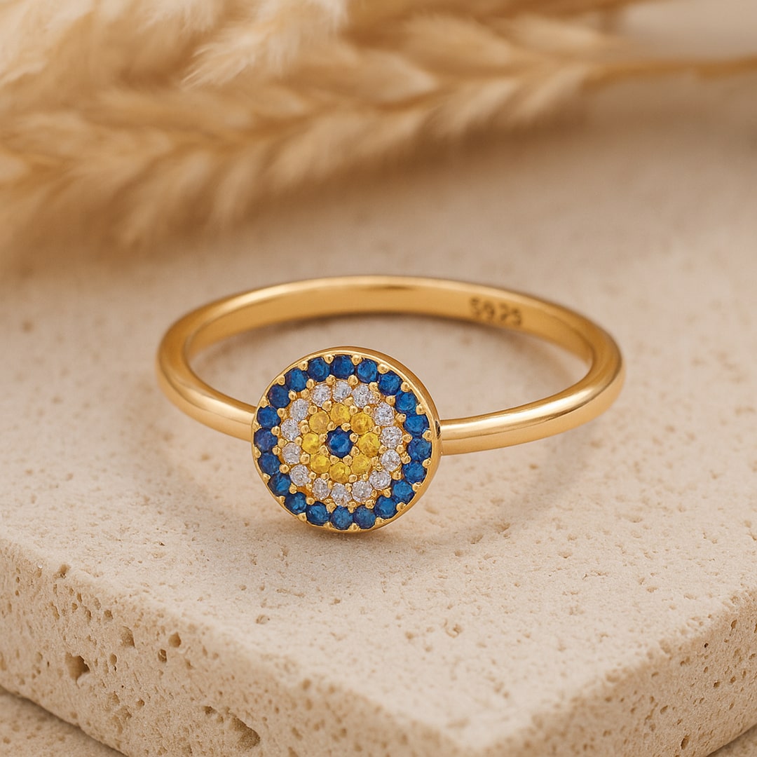 Blue Eye Pattern Ring – Traditional Symbol of Protection