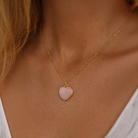 Natural Stone Heart Pendant 6