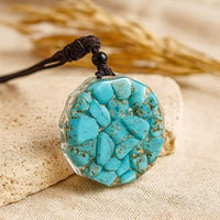 Orgonite Pendant "Anahata" in Turquoise 6