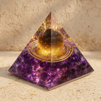 Orgonite "Letting Go" in Amethyst & Smoky Quartz 1