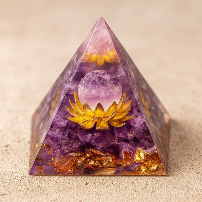 Orgonite "Divine Lotus" in Amethyst
