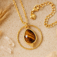 "Protective Circle" Necklace in Tiger's Eye 1