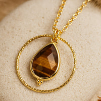 "Protective Circle" Necklace in Tiger's Eye 3