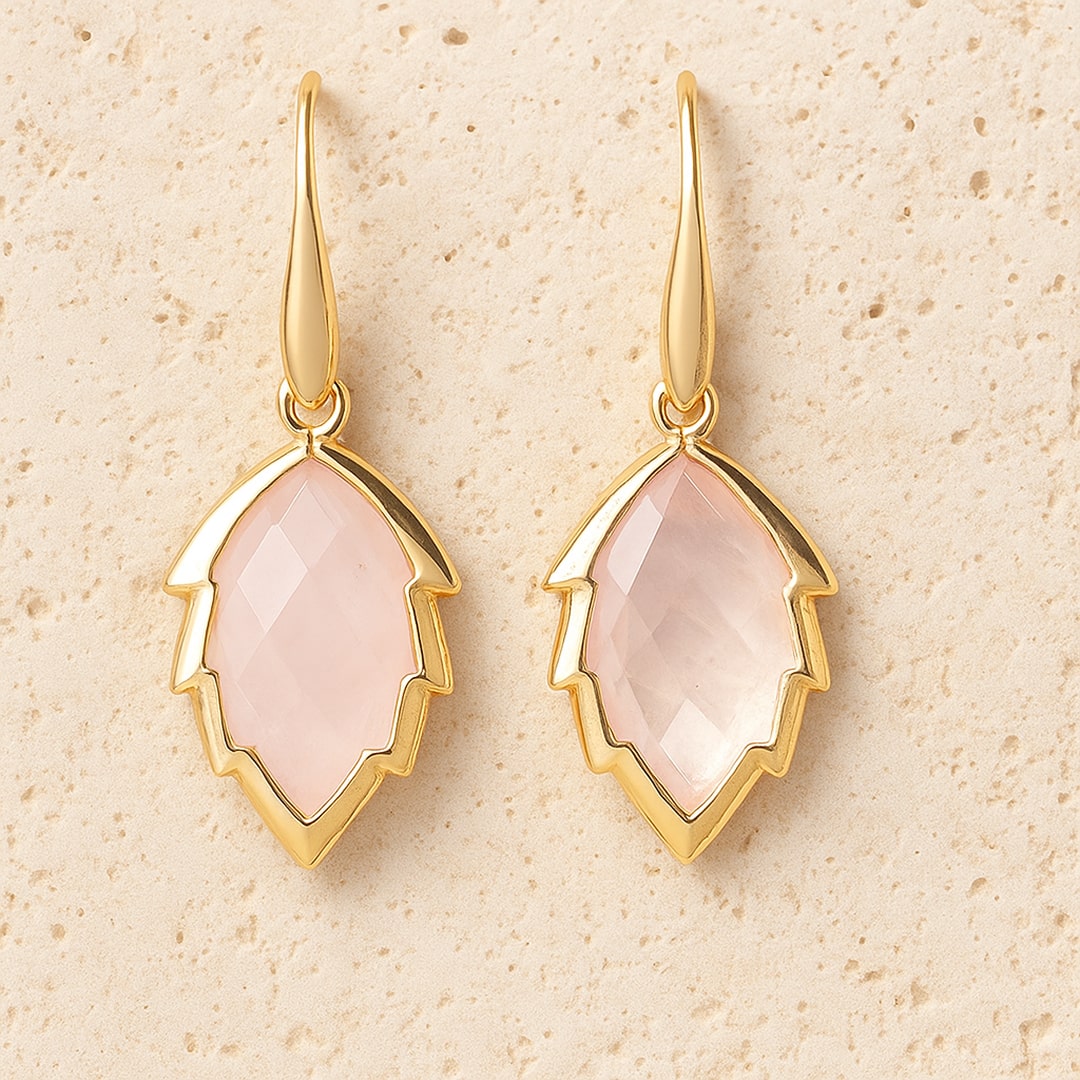 Leaf Earrings from the Tree in Natural Stone