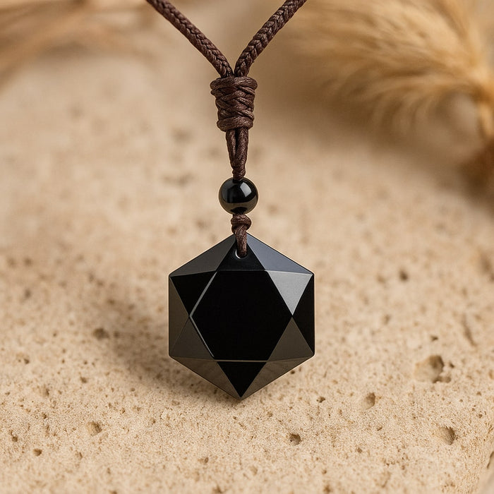"Stern"-Anhänger aus schwarzem Obsidian