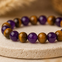 "Deliverance" Bracelet in Amethyst & Tiger Eye 3