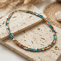 Chic Bohemian Necklace in Natural Stones 5