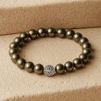 Prosperity Shield Bracelet in Pyrite 3