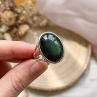 Adjustable Ring "Awakening of the Soul" in Celestial Eye Obsidian 4