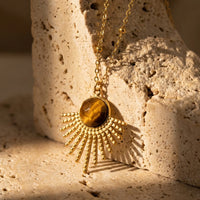 “Maya Sun” Pendant in Tiger's Eye 4