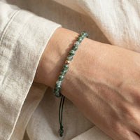 "Serenity" Adjustable Bracelet in Moss Agate 4