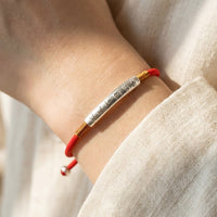 Red Cord Bracelet "Mantra" - Symbolic Good Luck Charm 4