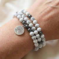 "Feminine Softness" Mala Bracelet in Howlite 3