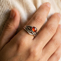 Adjustable Ring "Prema" in Garnet 2