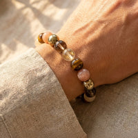 "Solar Energy" Bracelet in Smoky Quartz, Tiger Eye & Golden Rutilated Quartz 2