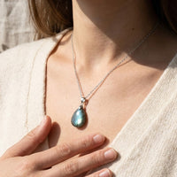 "Intuitive Protection" Pendant in Labradorite 2