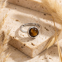 Adjustable "Shakti" Ring in Tiger's Eye 3