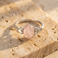 "Serenity Rose" Adjustable Ring in Rose Quartz 3