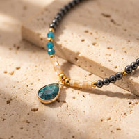"Drop" Choker Necklace in Apatite 5