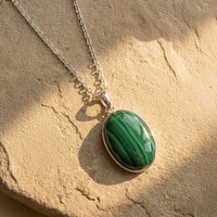 "Inner Renaissance" Pendant in Malachite 3