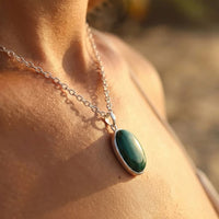 "Inner Renaissance" Pendant in Malachite 5