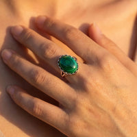 Adjustable Ring "Metamorphosis" in Malachite 2
