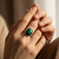 Adjustable Ring "Metamorphosis" in Malachite 4
