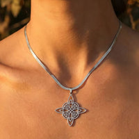 "Eternal Protection" Pendant - Witch's Knot, Flat Chain 5