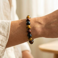 "Multiple Eye" Bracelet in Tiger Eye, Bull Eye & Hawk Eye 2
