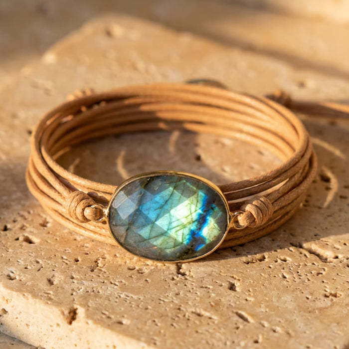 "Shield of Light" Bracelet in Labradorite