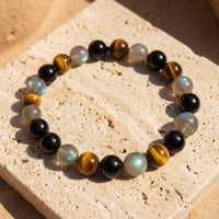 "Ultimate Protection" Bracelet in Tourmaline, Tiger Eye & Labradorite 1