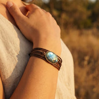 "Shield of Light" Bracelet in Labradorite 4