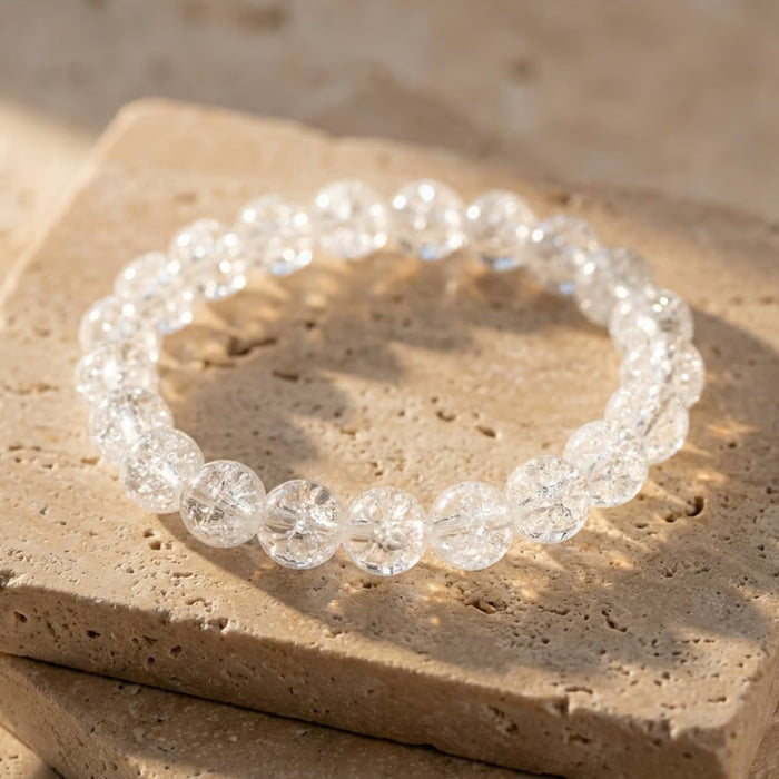 "Splashes of Light" Bracelet in Cracked Rock Crystal