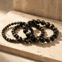 "Halo of Light" Bracelet in Golden Obsidian 5