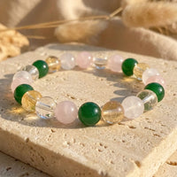 "Chance & Opportunity" Bracelet in Aventurine, Citrine, Rose Quartz & Rock Crystal 1