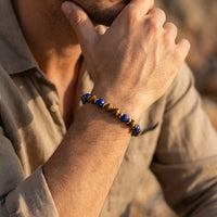 "Letting Go" Bracelet in Tiger Eye & Lapis Lazuli 4