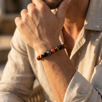 "Anchoring & Protection" Bracelet in Tourmaline, Red Jasper, Hematite & Tiger Eye 4