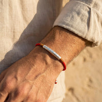 Red Cord Bracelet "Mantra" - Symbolic Good Luck Charm 2