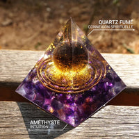 Orgonite "Letting Go" in Amethyst & Smoky Quartz 3