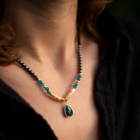 "Drop" Choker Necklace in Apatite 2