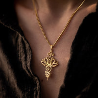 "Lotus Unalome" Pendant 2