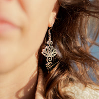 "Lotus Unalome" Earrings 6