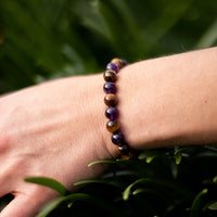 "Deliverance" Bracelet in Amethyst & Tiger's Eye 4