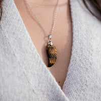 "Angel Wing" Pendant in Natural Stone 6