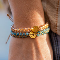 "12 Constellations" Braided Bracelet in Natural Stones 9
