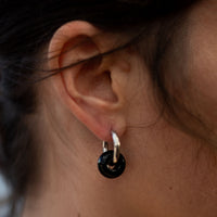 "Double Creole" Earrings in Natural Stones 4