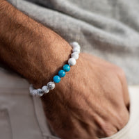 "Motivation" Bracelet in Apatite & Howlite 4