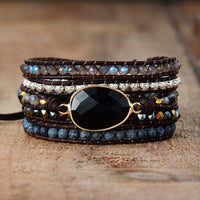 "Mastery Symbol" Wrap Bracelet in Onyx 1