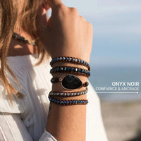 "Mastery Symbol" Wrap Bracelet in Onyx 3