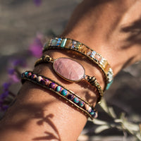 "Softness of the Heart" Rhodochrosite Wrap Bracelet 4